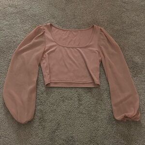 Pink Puff Long Sleeve Top